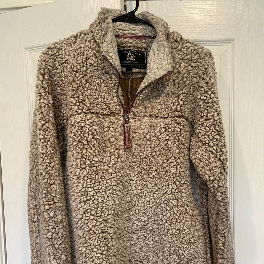 True Grit Frosty Tipped Pile 1/2 Zip Pullover